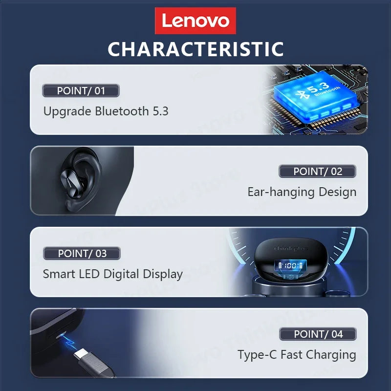 Fone de ouvido Original Lenovo LP75